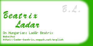 beatrix ladar business card